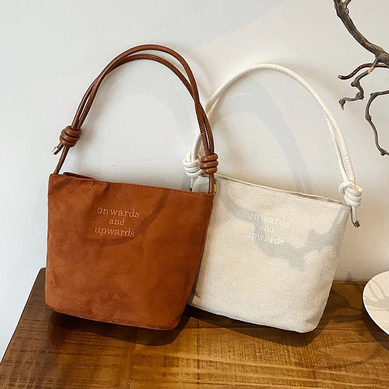Luxury Retro Suede Tote