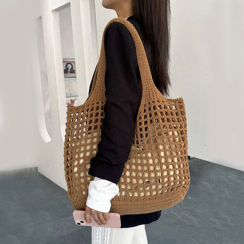 Luxury Crochet Hollow Beach Tote