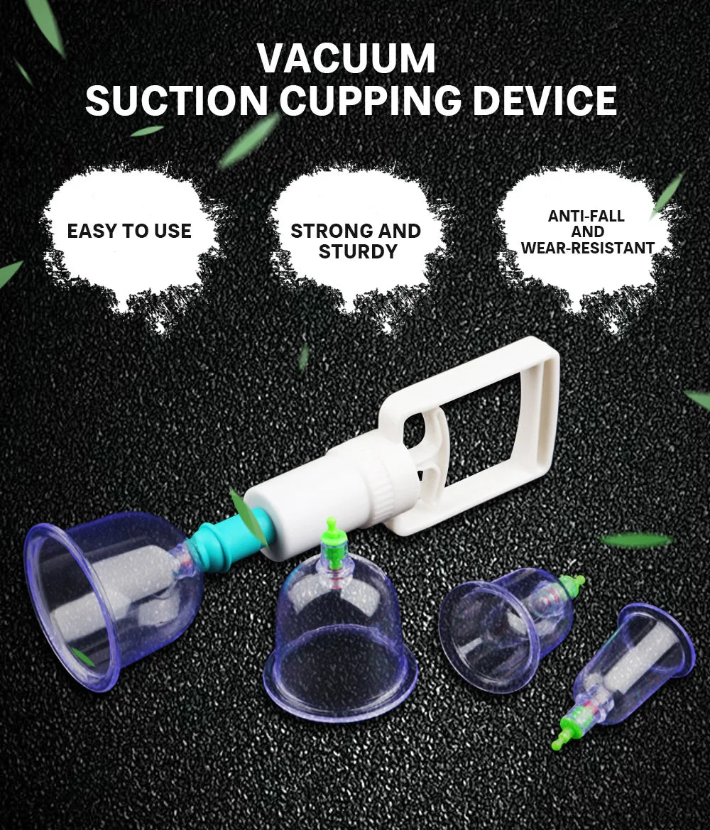 6-Cup Vacuum Cupping Therapy Set with Hand Pump - 7