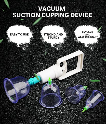 6-Cup Vacuum Cupping Therapy Set with Hand Pump