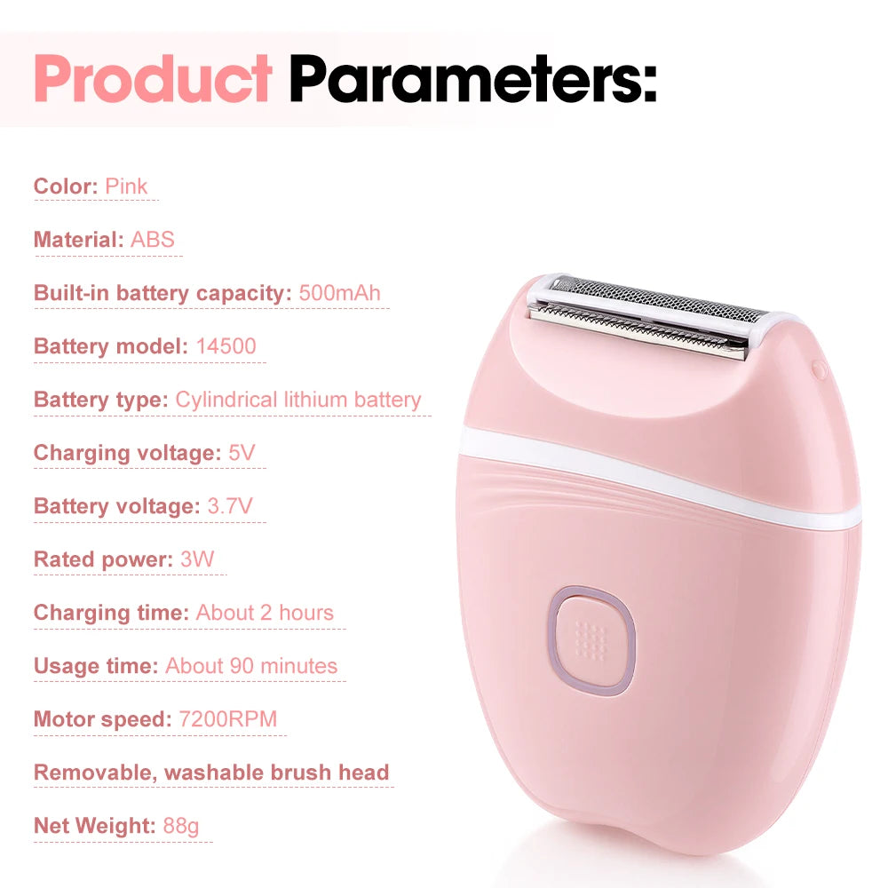 Electric Foil Shaver for Women – Rechargeable Cordless Body Hair Remover
