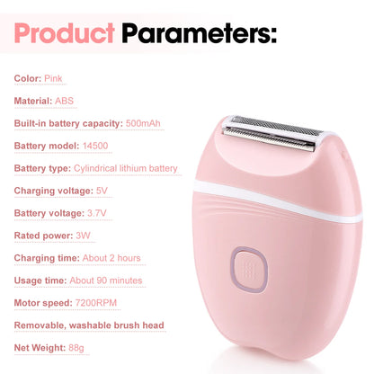 Electric Foil Shaver for Women – Rechargeable Cordless Body Hair Remover