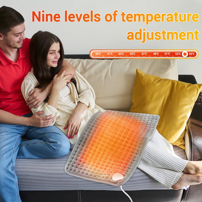 Electric Heating Pad for Back and Waist Pain Relief with Temperature Control