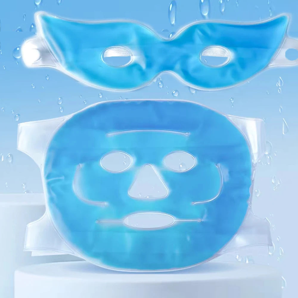 Gel Face Cooling Mask - Hot & Cold Therapy for Puffiness & Skin Firming - 18