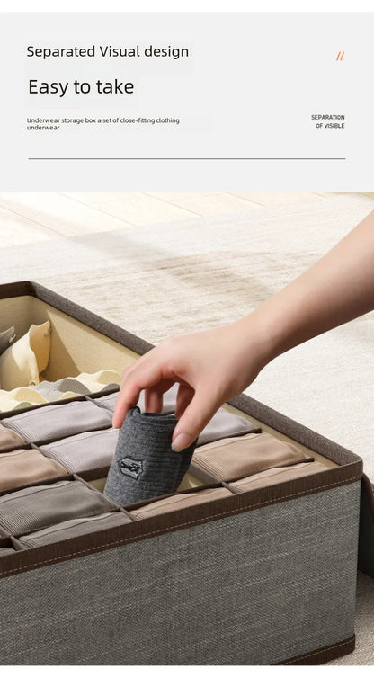 Foldable 3-in-1 Drawer Organizer for Underwear & Socks