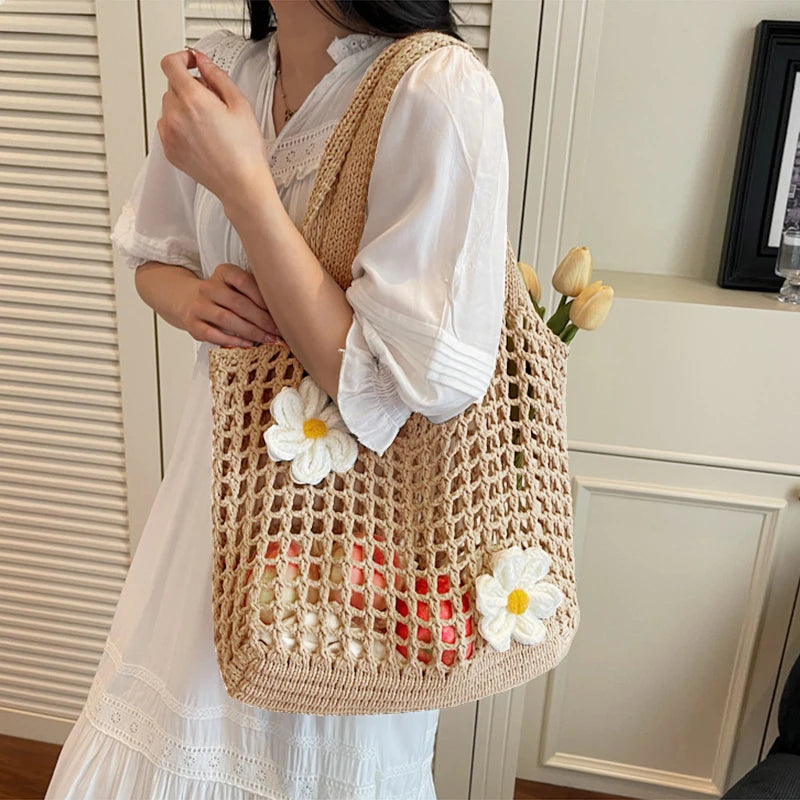 Luxury Chic Knitted Tote Bag