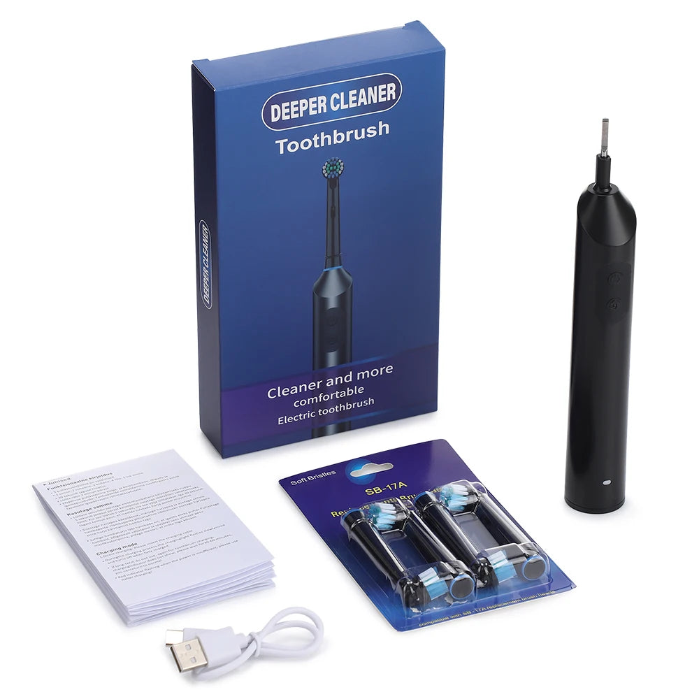 Rechargeable Rotating Electric Toothbrush with 5 Cleaning Modes