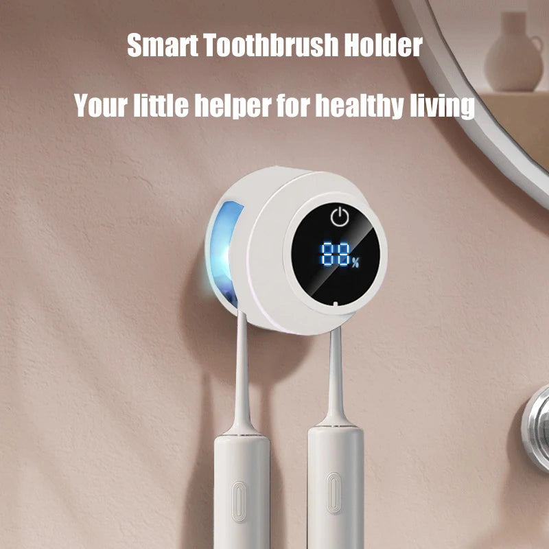 Smart UV Toothbrush Sanitizer and Wall Mount Holder with Air Drying - 3