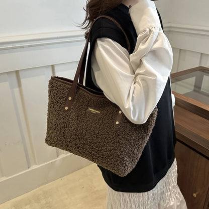 Luxury Lamb Wool Tote Bag