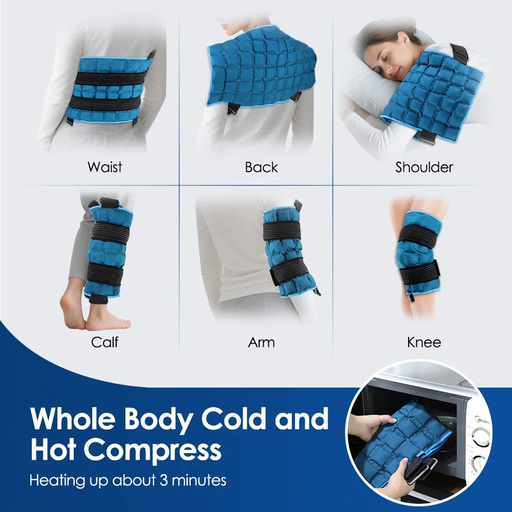 Reusable Hot & Cold Compress Therapy Wrap for Back, Shoulders, and Joint Pain Relief