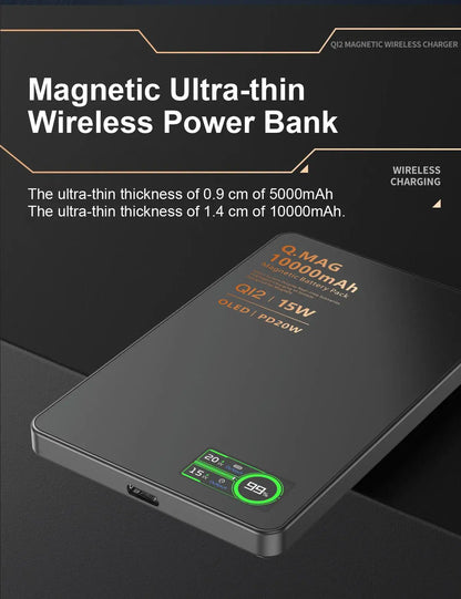 Magnetic Wireless Power Bank 5000mAh/10000mAh for iPhone 16-12 & Watch