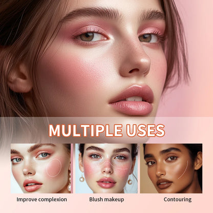 8-Color Cream Blush & Highlighter Palette | Long-Lasting Glow