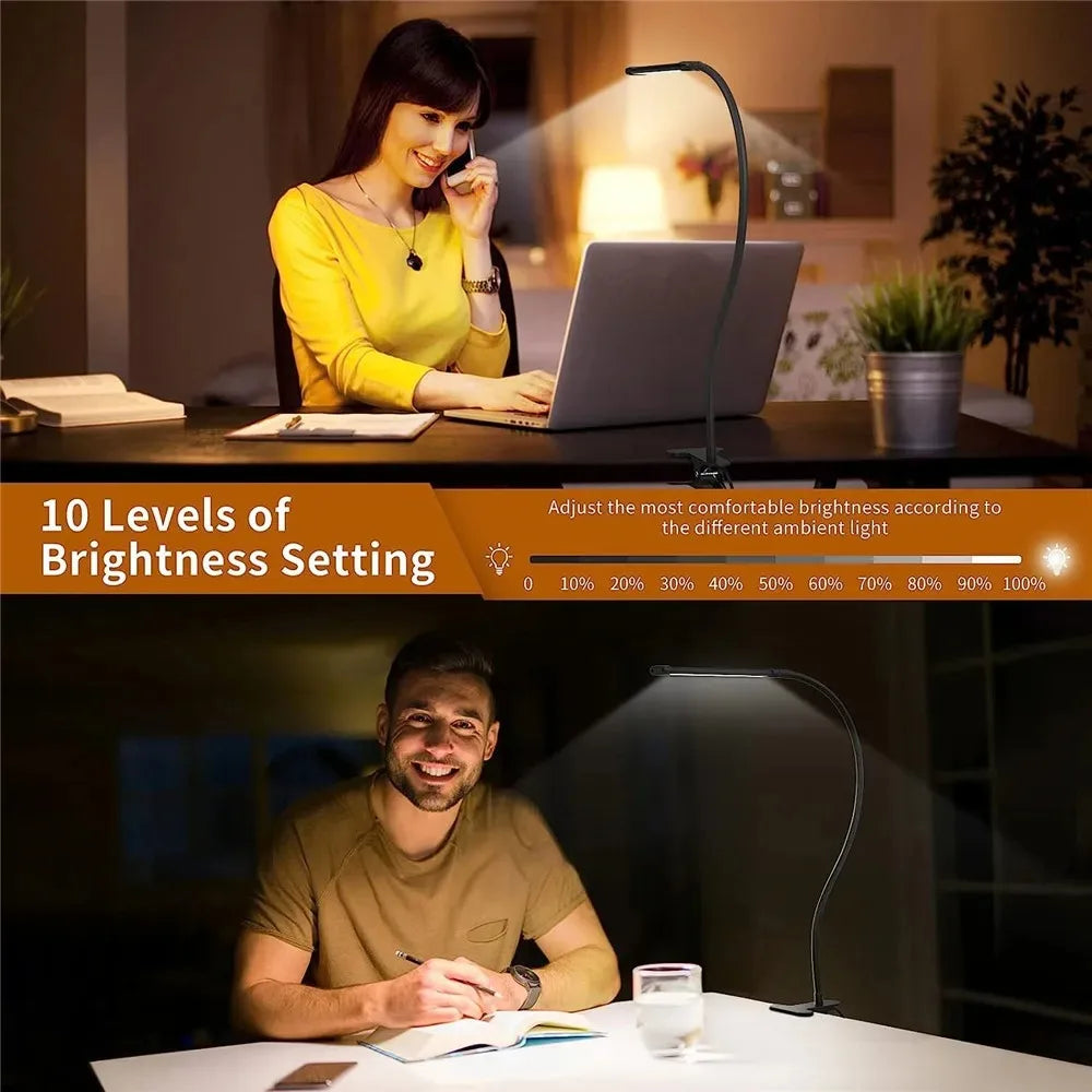 Dual-Head LED Architect Desk Lamp – Dimmable & Adjustable Office Lighting - 28