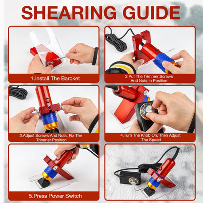 200W Professional Carpet Tufting Shears & Trimmer with Shearing Guide