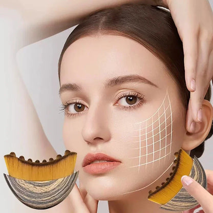 Lymphatic Drainage Face Massage Brush for Facial Contouring & Depuffing