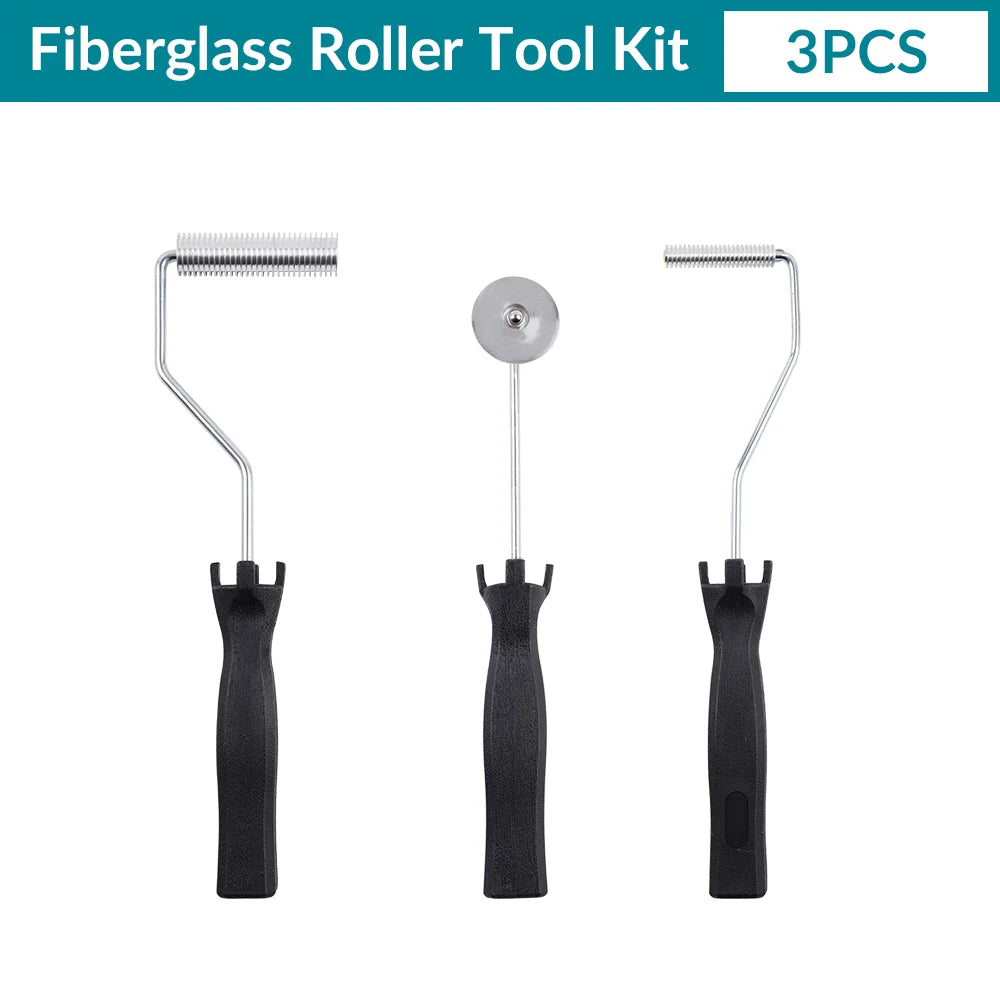 Fiberglass Resin Laminating Bubble Roller Set for GRP FRP Boat Repair - 8