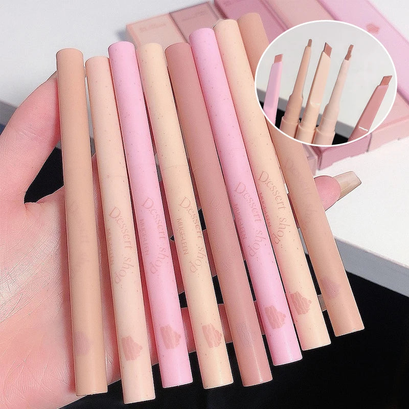 Waterproof Matte Lip Liner Pencil - Long-Lasting Automatic Shaping Pen - 6