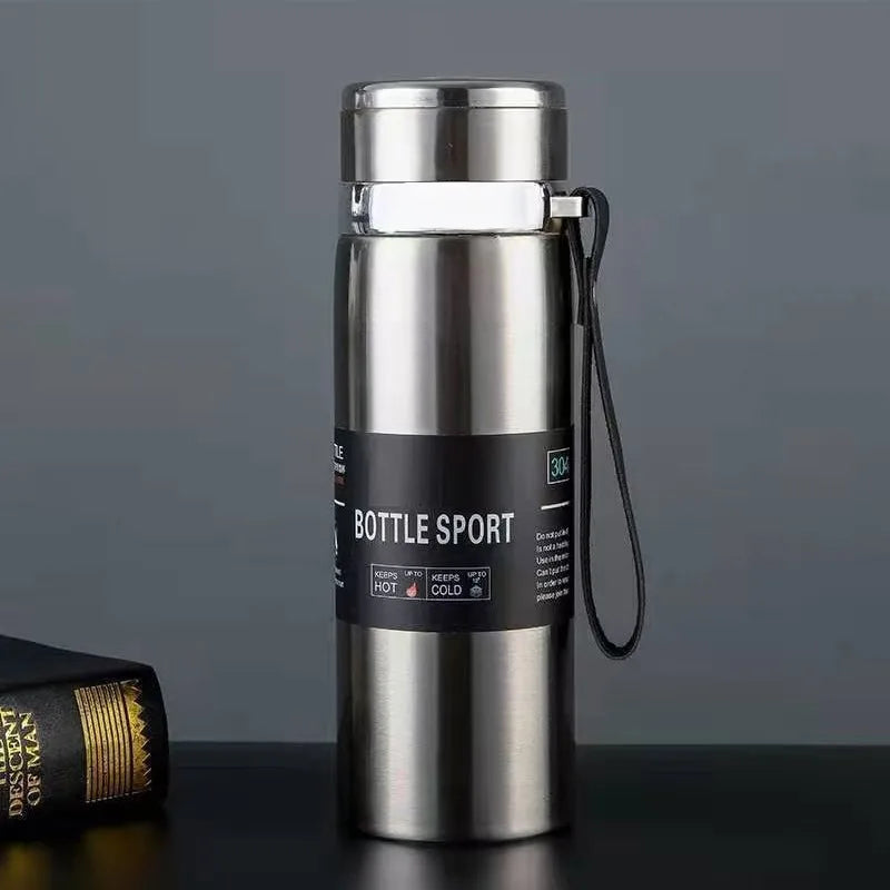 Insulated Stainless Steel Vacuum Flask - 800ml/1000ml Thermal Water Bottle