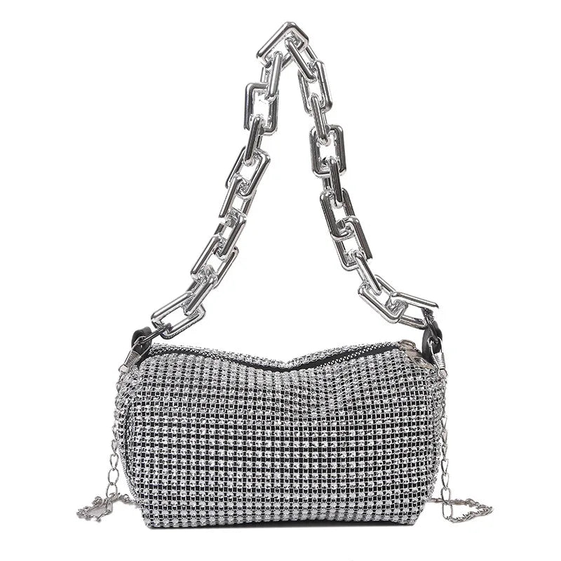 Luxury Rhinestone Bucket Bag