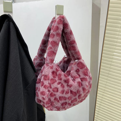 Luxury Leopard Print Plush Bag