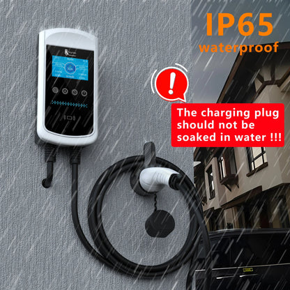 Smart EV Charging Station: Type 2 Wallbox with WiFi, App & LED Display