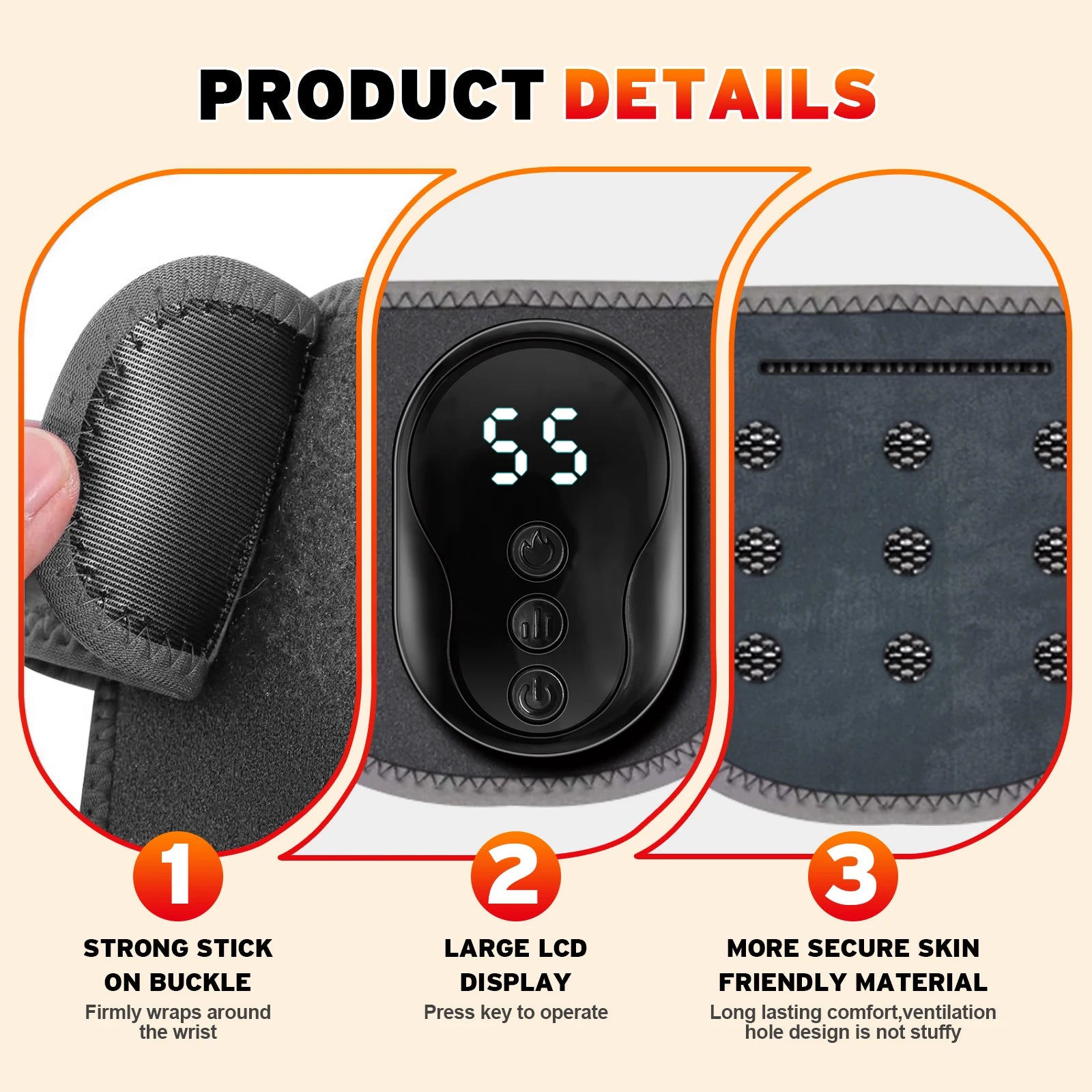 Vibration Ankle & Wrist Massager Wrap for Joint Pain Relief & Muscle Recovery - 4