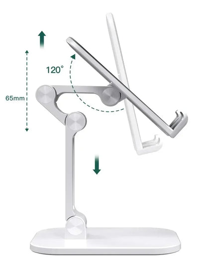 Adjustable Foldable Desk Phone & Tablet Stand - Universal Mount
