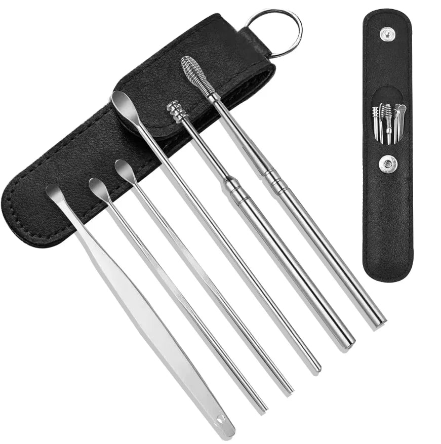 Professional Stainless Steel Ear Wax Removal Kit & Cleaning Tool Set - 14