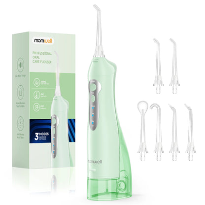 Portable Cordless Water Flosser with 300ml Tank and 6 Replacement Nozzle Tips