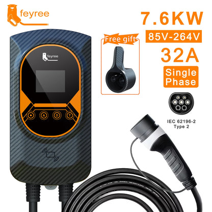 Electric Vehicle Wallbox Charger - Adjustable 7.6kW-22kW EV Charging Station