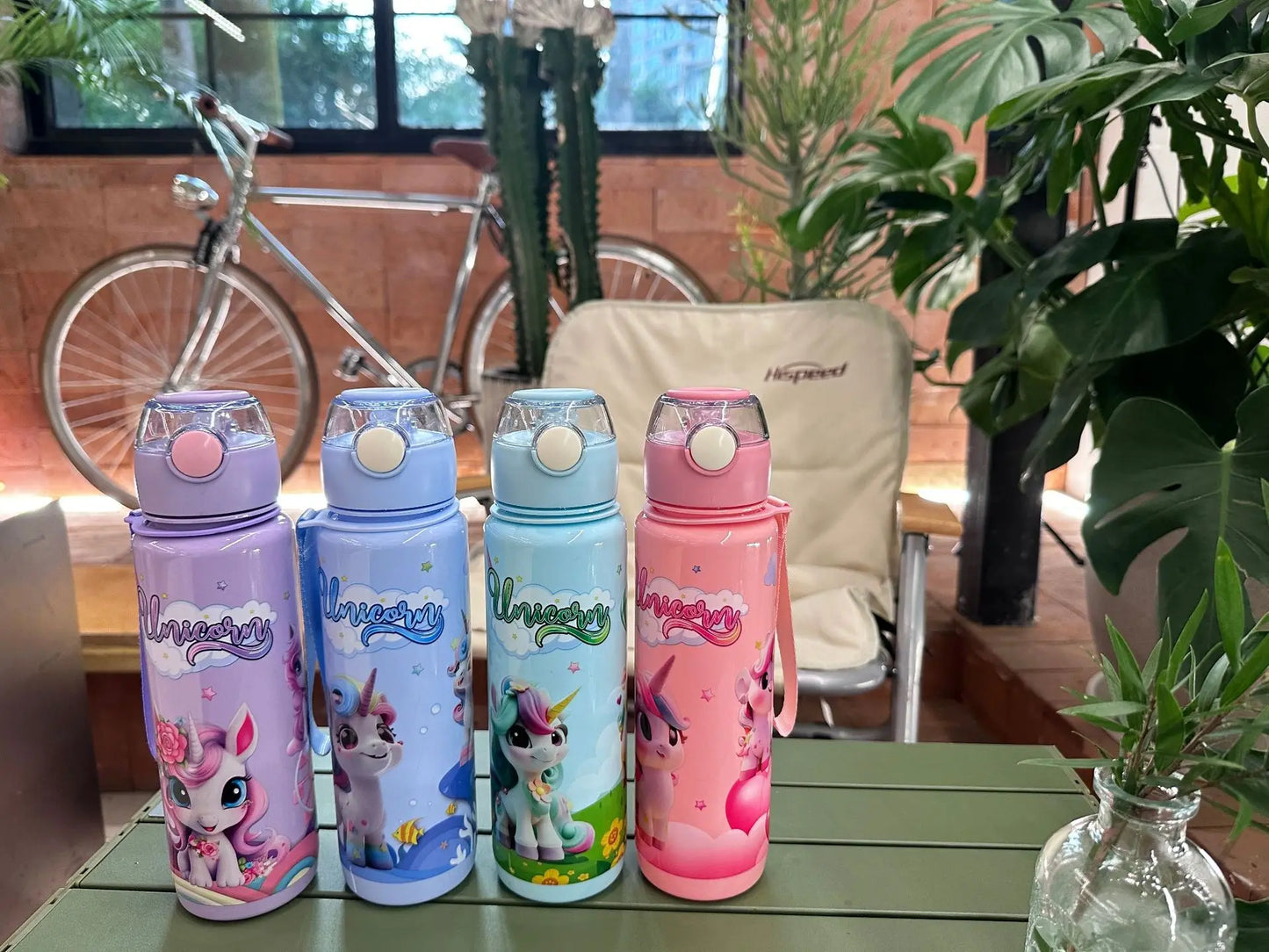 700ml Cartoon Straw Water Bottle – Leak-Proof Portable Kids Sports Cup