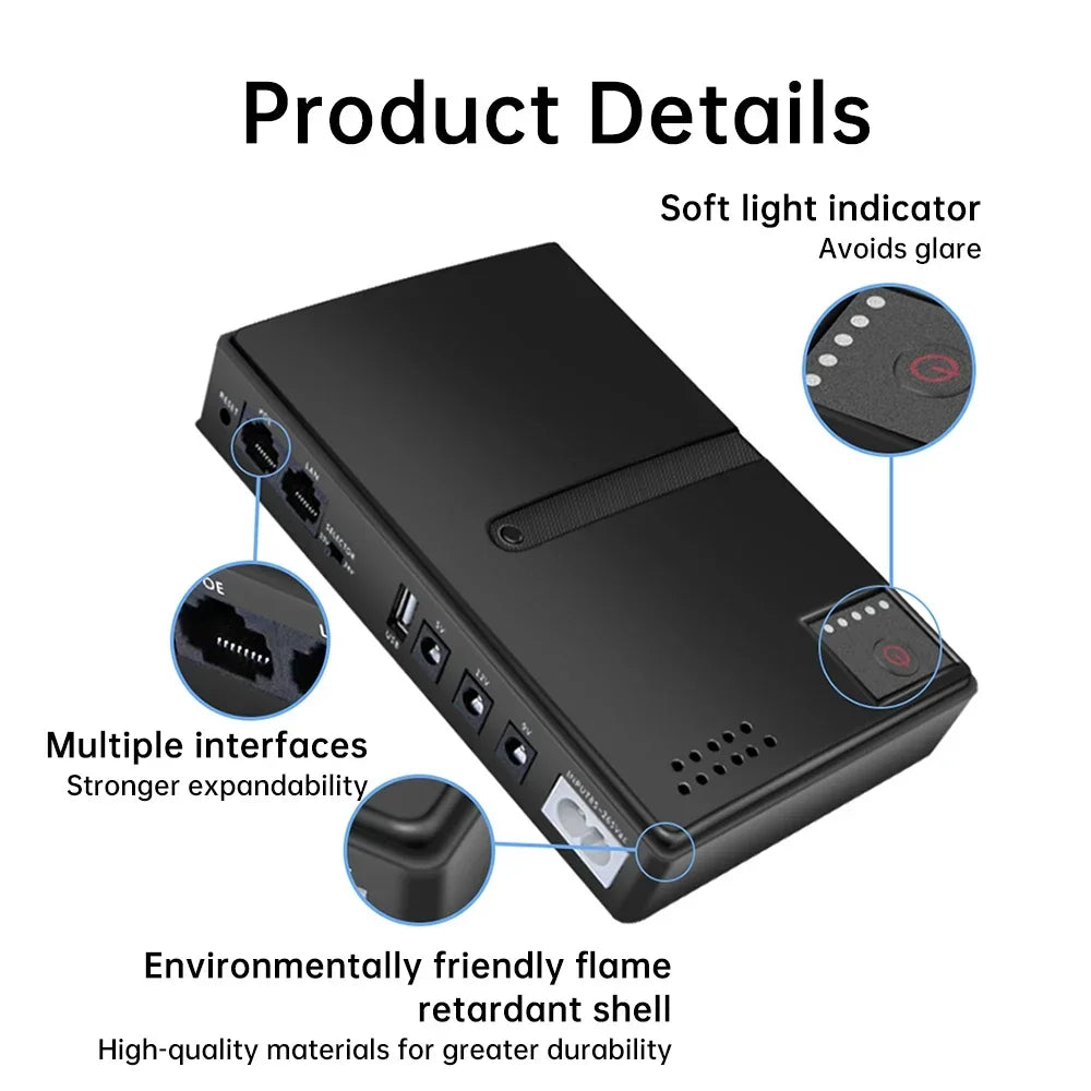 DC1018L 18W Mini UPS for WiFi Router & Modem - Backup Power Supply