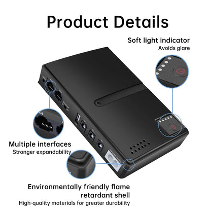 DC1018L 18W Mini UPS for WiFi Router & Modem - Backup Power Supply