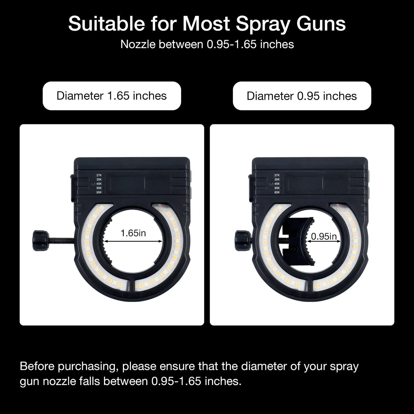 Universal Spray Gun Light - Adjustable LED Paint Fill Light for Car & Furniture Painting