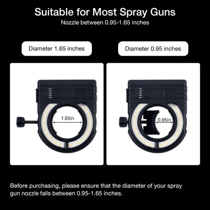 Universal Spray Gun Light - Adjustable LED Paint Fill Light for Car & Furniture Painting