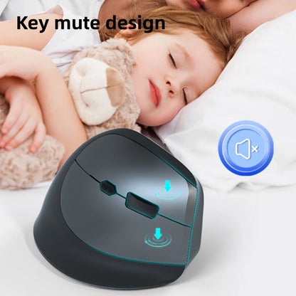 Wireless Ergonomic Vertical Mouse - 2.4G Bluetooth Rechargeable Mice