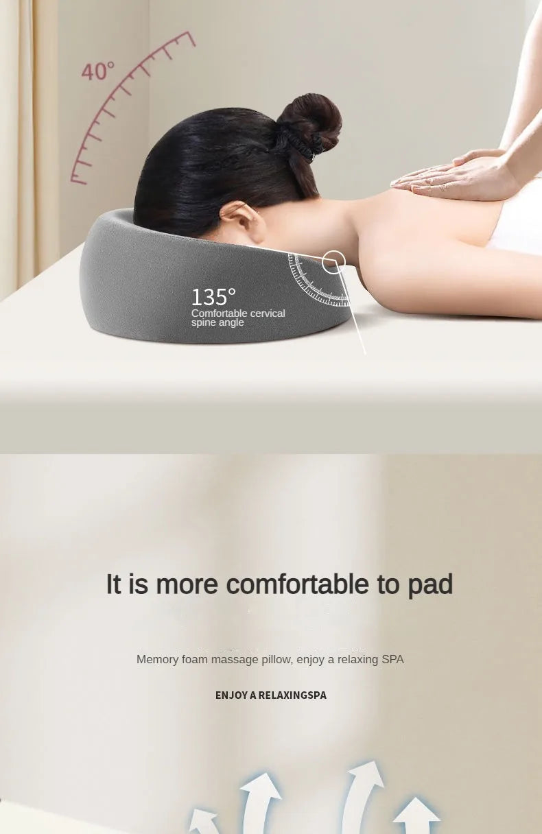 Memory Foam Face Down Pillow for Massage & Comfortable Sleeping - 14