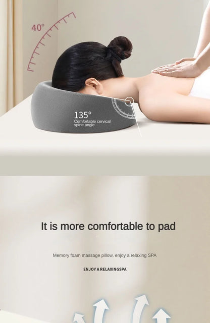 Memory Foam Face Down Pillow for Massage & Comfortable Sleeping