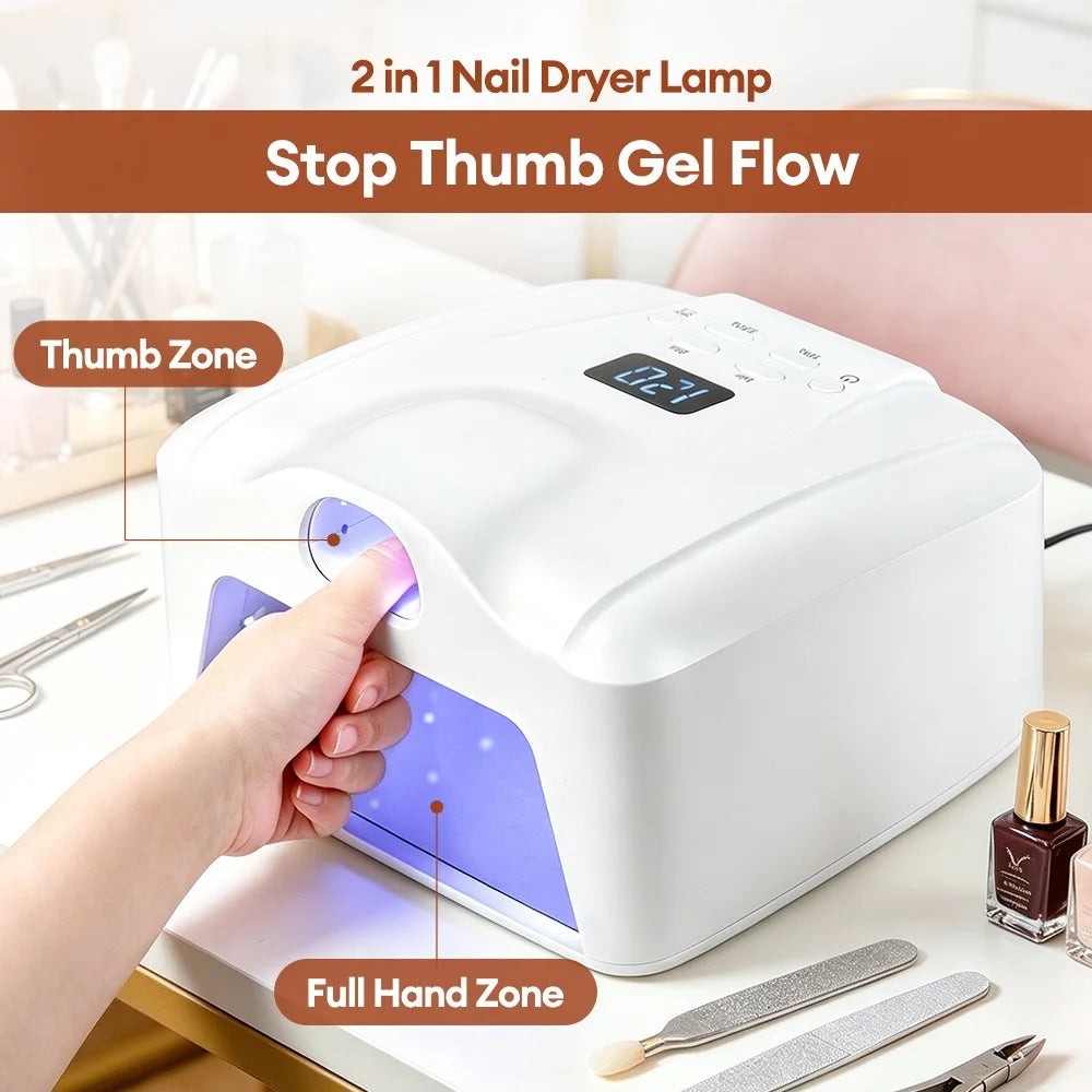 78-LED Dual-Mode UV Nail Lamp - Gel Polish Dryer with Auto Sensor