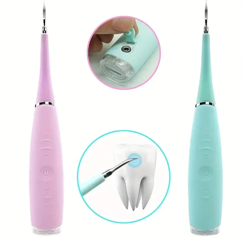 Sonic Electric Dental Calculus Plaque Remover - Home Teeth Cleaning & Stone Eraser Kit - 4