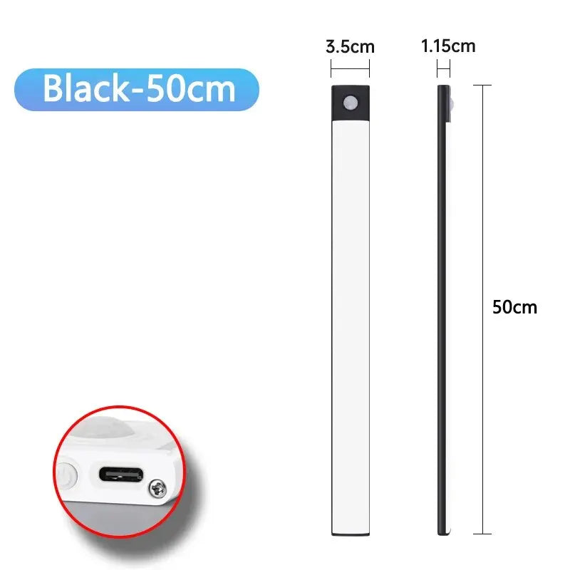 Rechargeable Motion Sensor LED Cabinet Light - Wireless Under Counter Lighting - 25