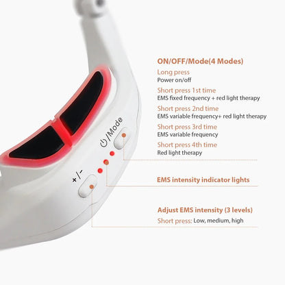 EMS Red Light Therapy Under Eye Massager for Wrinkles & Dark Circles