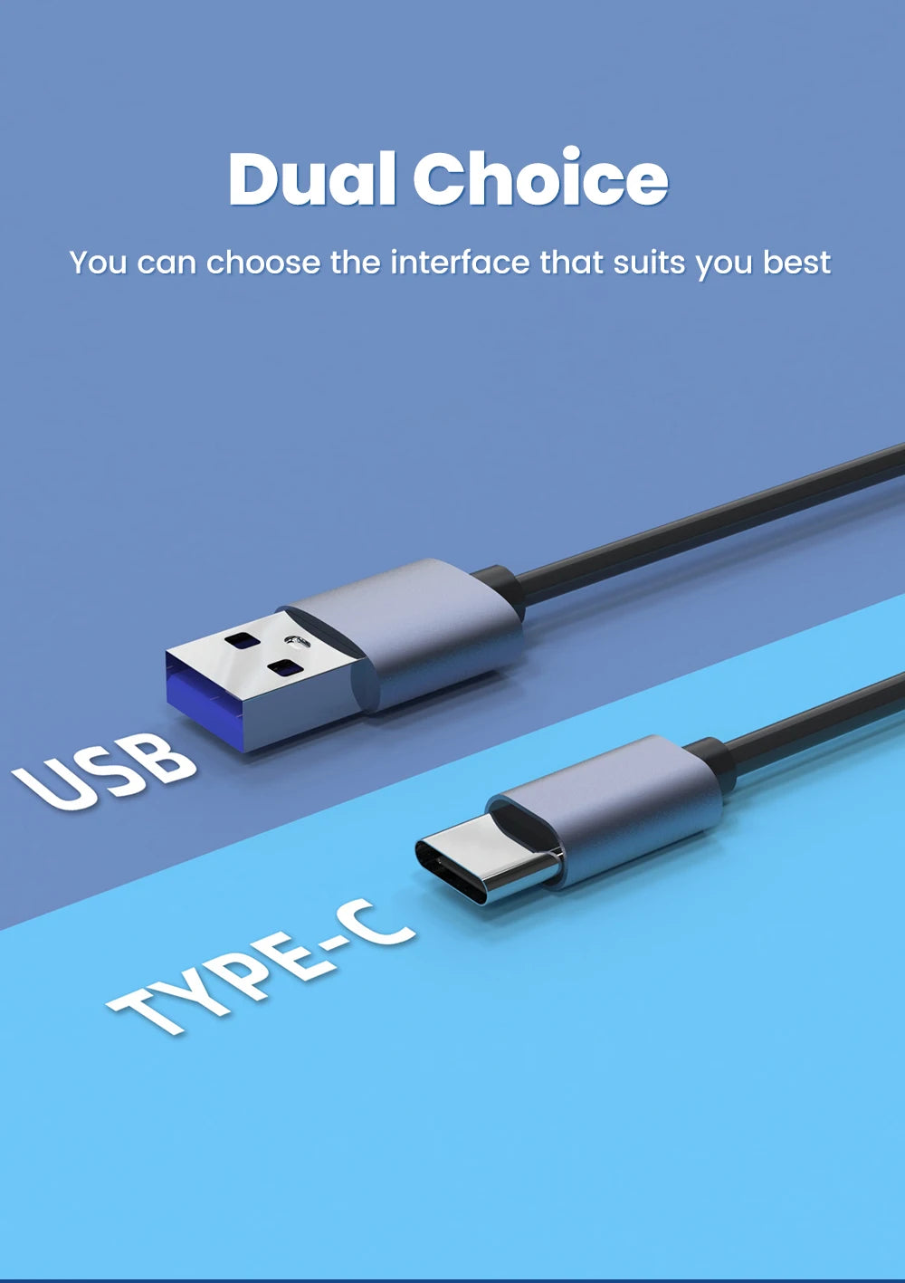 6-in-1 USB & Type-C Memory Card Reader - Fast Data Transfer for All Cards - 10