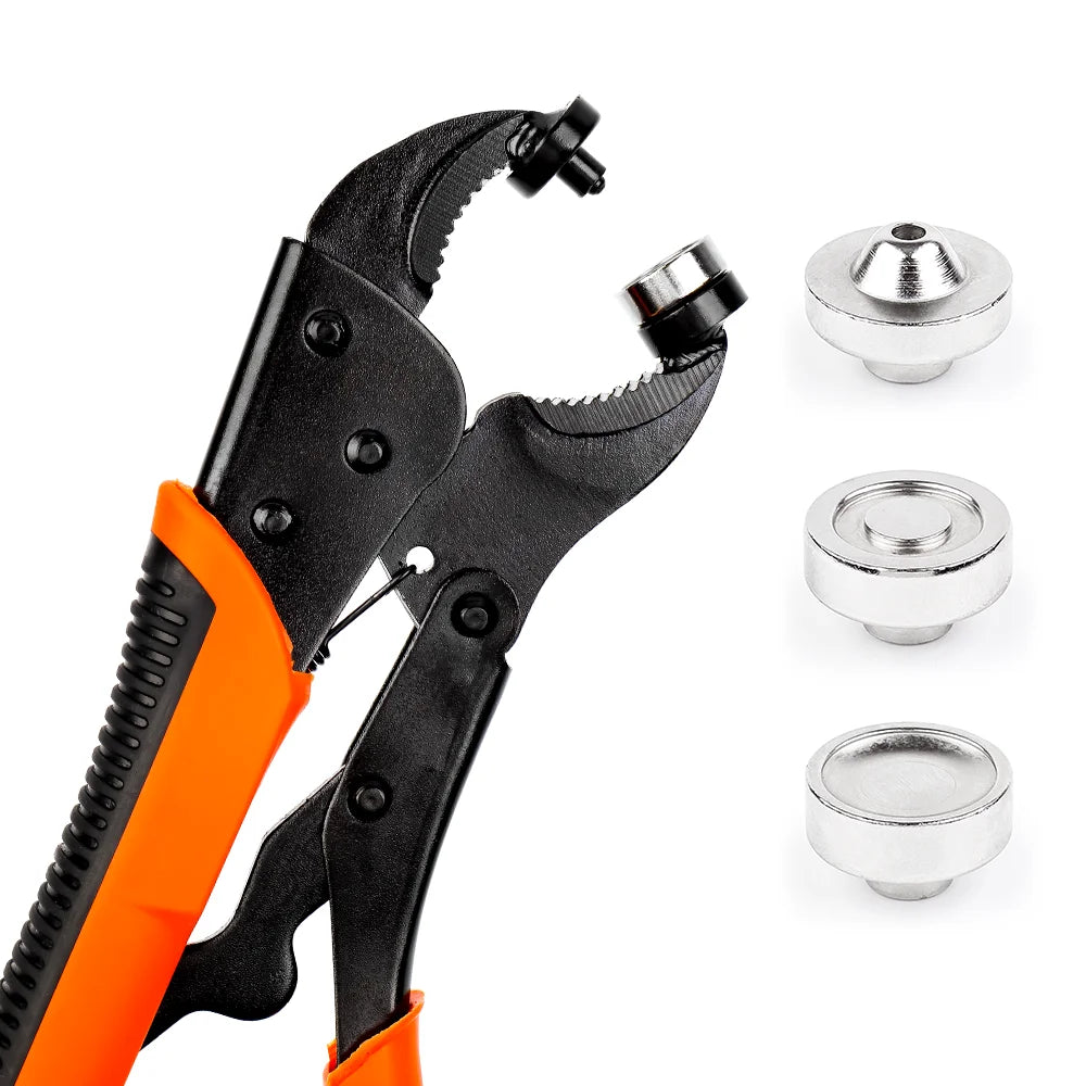 Heavy Duty Snap Installation Pliers - Adjustable Magnetic Fastener Tool for Canvas & Leather