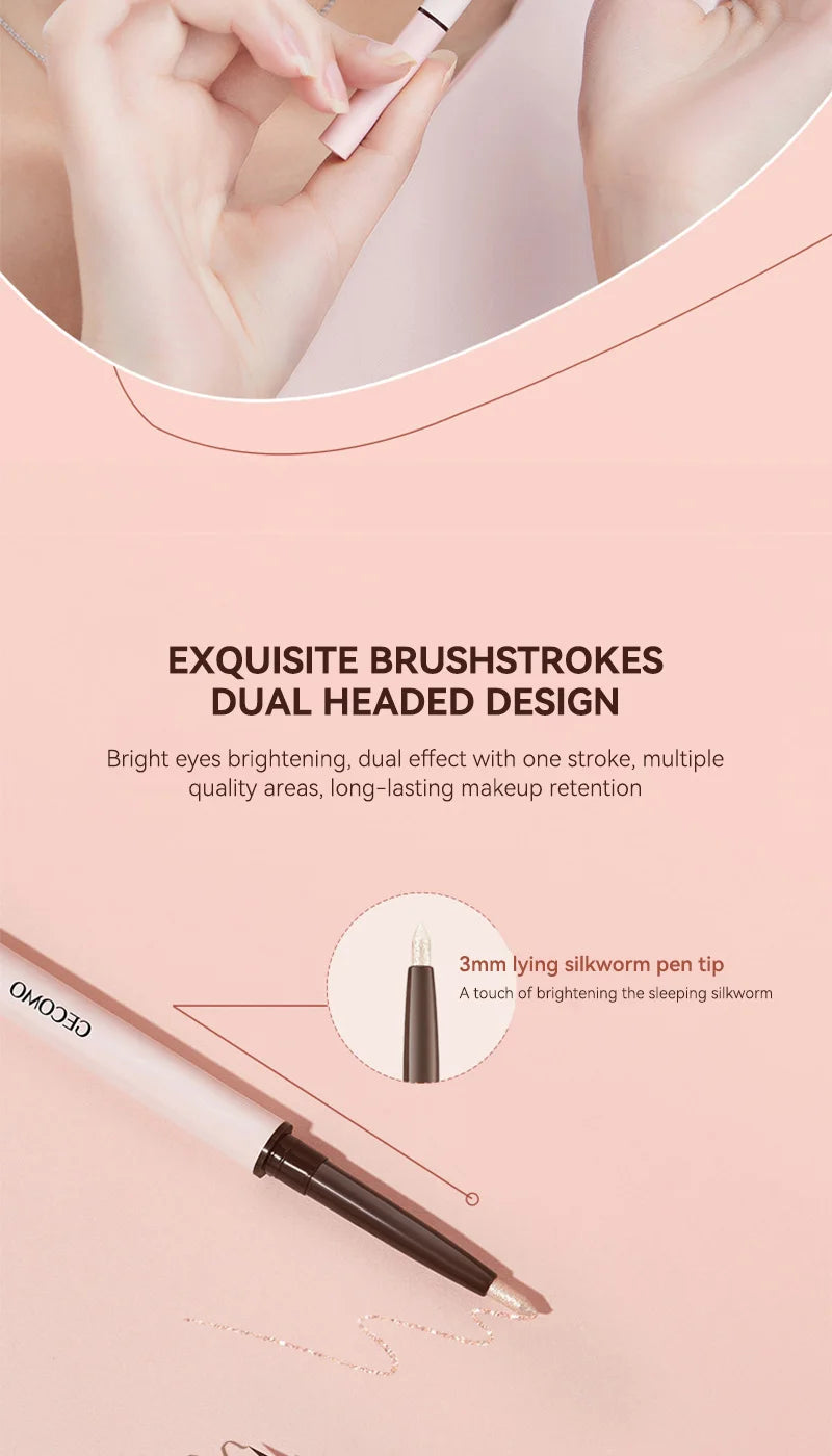 Double-Headed Waterproof Eyeliner & Silkworm Highlighter Pen - 9