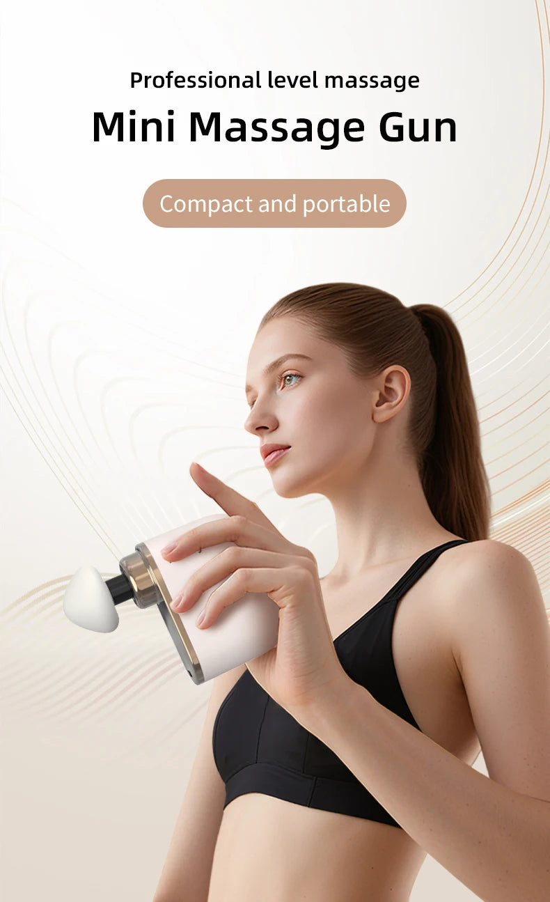Mini Pocket Deep Tissue Percussion Massager - Portable Electric Muscle Recovery Gun - 7
