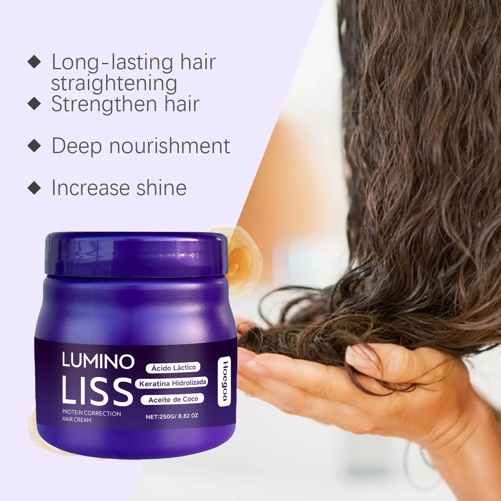 Protein Correction Hair Straightening Cream - Keratin Smoothing & Repair Mask - 14
