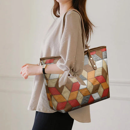 Luxury Vintage Leather Commuter Tote