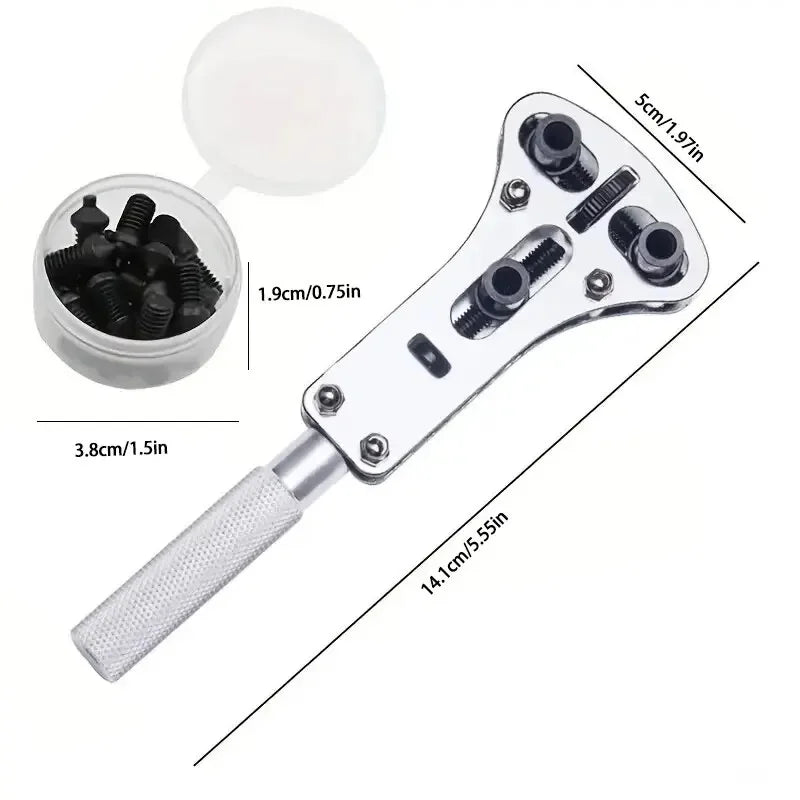 Adjustable 3-Claw Watch Case Opener - Professional Back Remover Repair Tool