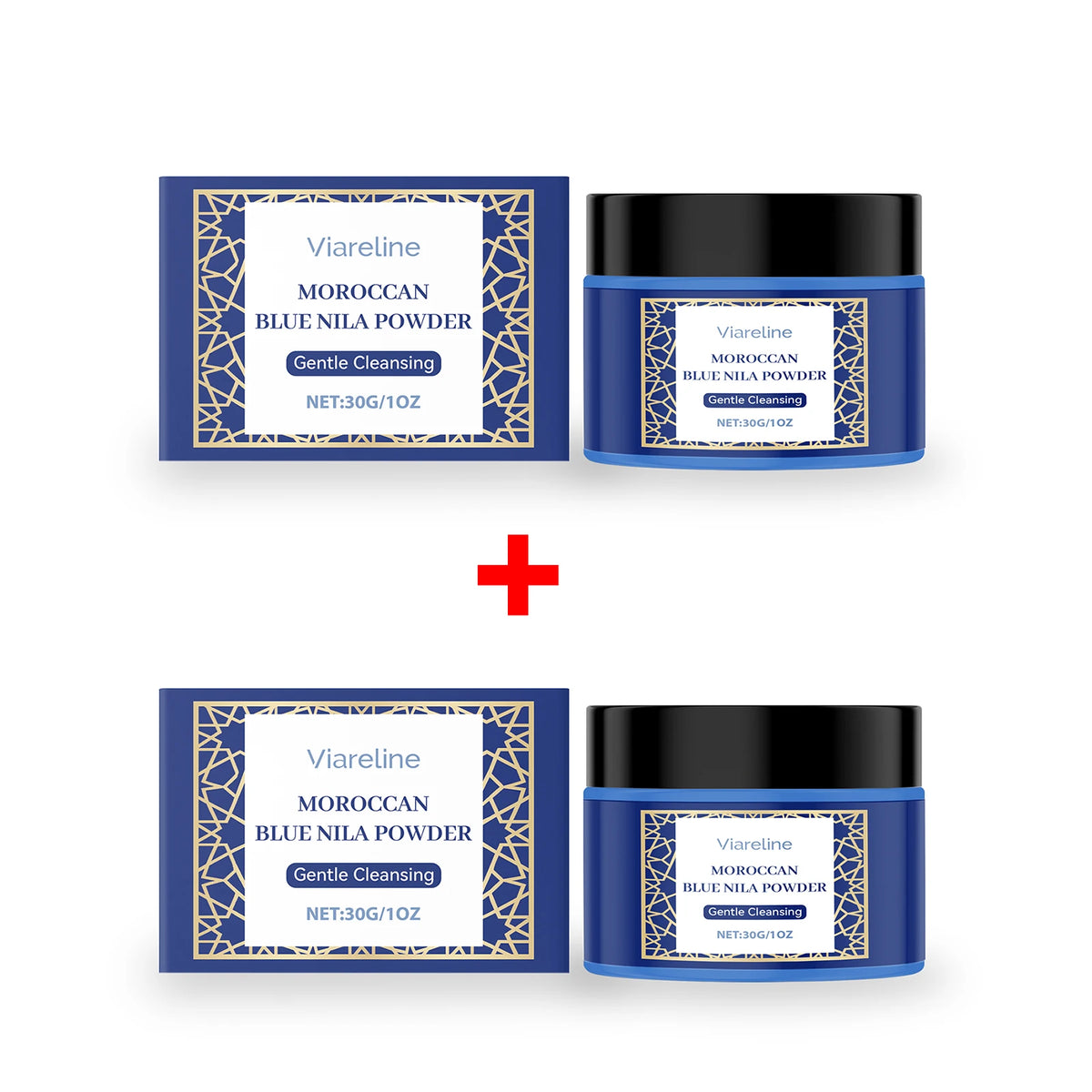Moroccan Blue Nila Powder Face Mask – Brightening, Exfoliating & Deep Cleansing